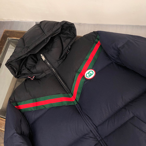 グッチ 帽子取り外し可能なメンズ ダウン ジャケット