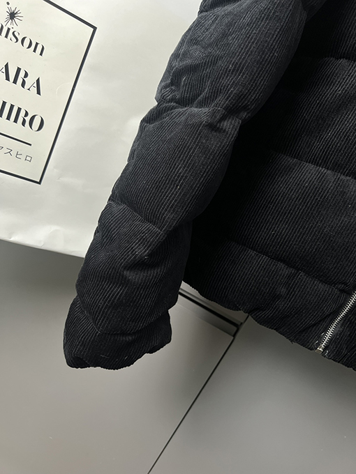 プラダ コーデュロイショートダウンコート