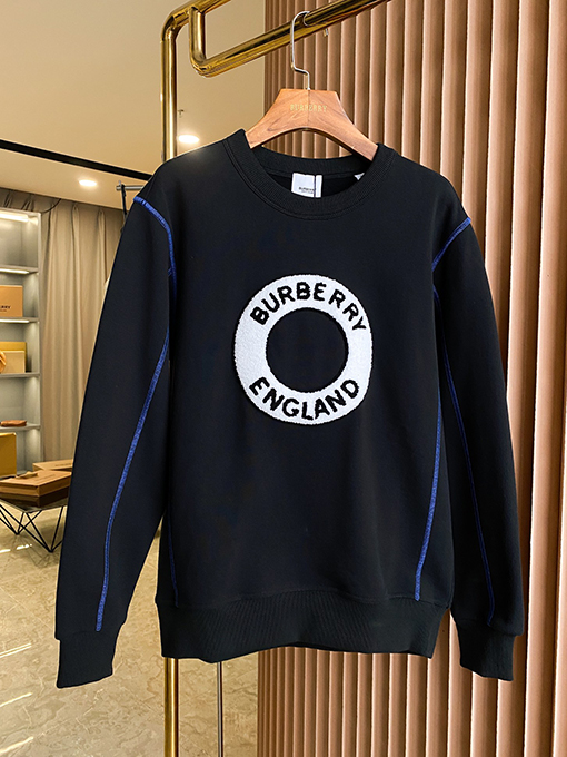 バーバリー 刺繍文字パターンアップリケパーカー