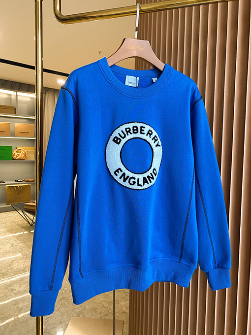 バーバリー 刺繍文字パターンアップリケパーカー