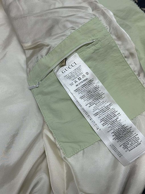 グッチ 重工パッチワークスリーブコート