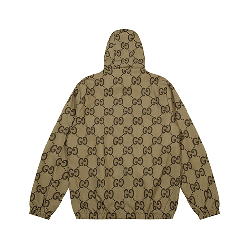 グッチ フードつき ダブルG フルジップ ジャケット 薄手アウター