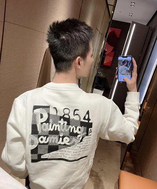 ルイヴィトン 1854シリーズのラウンドスウェット長袖 Tシャツ トップス