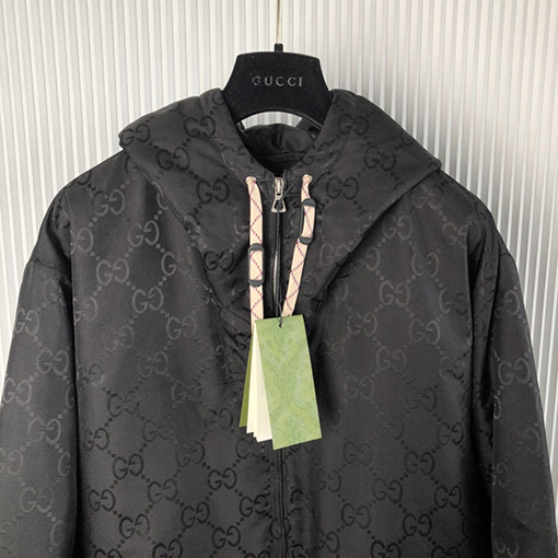 グッチ ダブルG フードジャンパー薄い 中綿 ジャケット