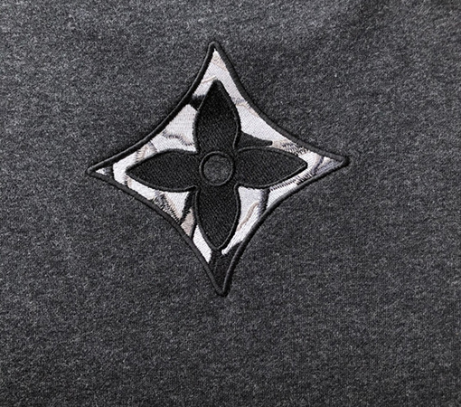 ルイヴィトン   LVロゴ刺繍スウェットTシャツ   裏起毛