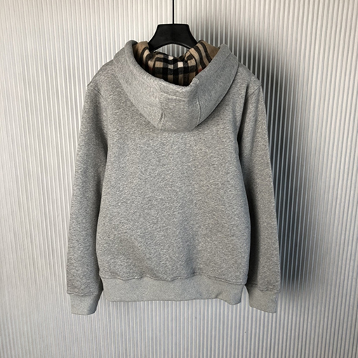 バーバリー チェック フード Bロゴ刺繡 ジップアップ ジャケット 4色