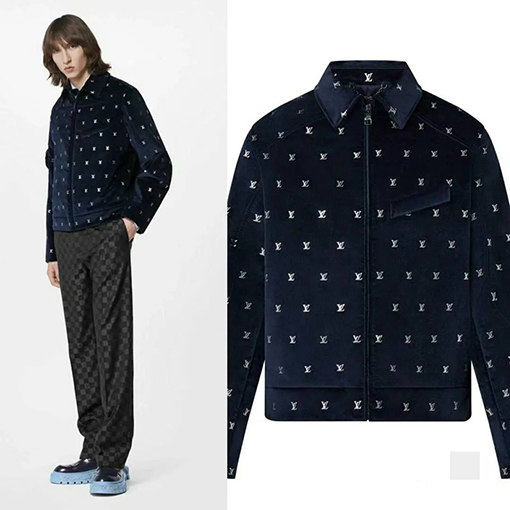 ルイヴィトン ジップアップ薄い綿ジャンパーコート