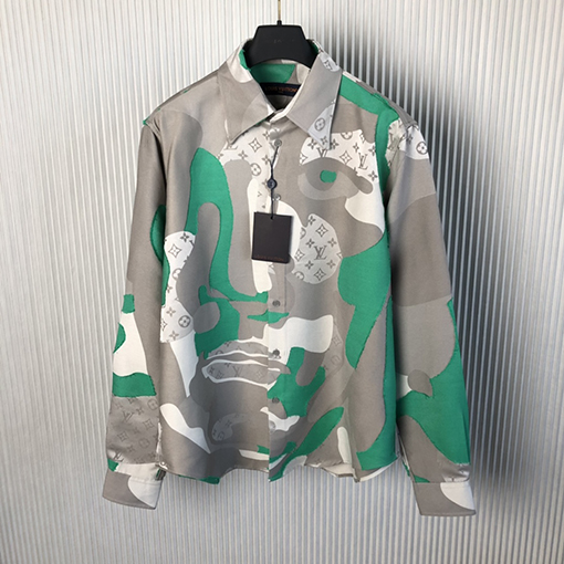ルイヴィトン カムフラージュ厚手のシャツジャケット