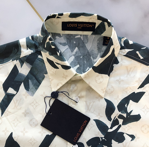 ルイヴィトン フラワー長袖シャツ Monogramプリント