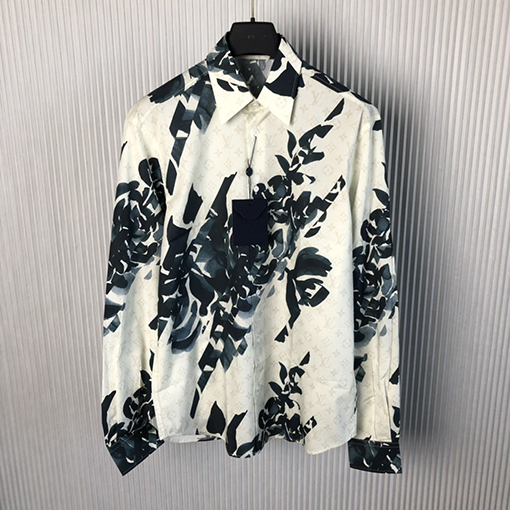 ルイヴィトン フラワー長袖シャツ Monogramプリント
