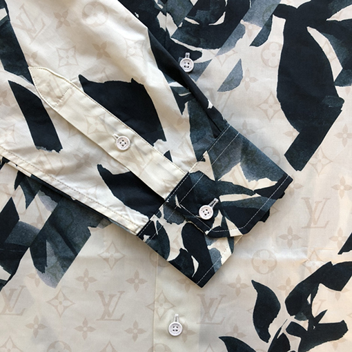 ルイヴィトン フラワー長袖シャツ Monogramプリント