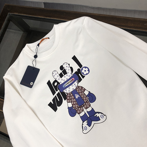 ルイヴィトン 秋冬 新しいカップルのラウンドネックパーカー
