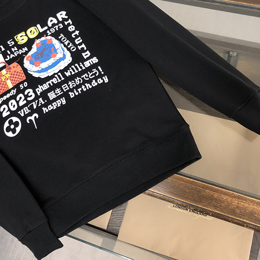 ルイヴィトン 要素プリントクルーネックパーカー