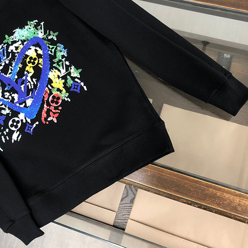 ルイヴィトン オリジナルデザインのクルーネックパーカー