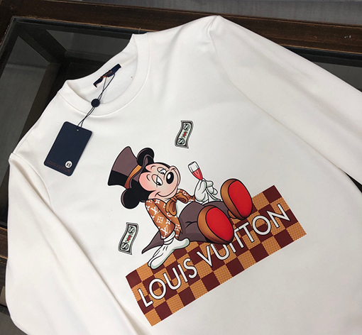 ルイヴィトン オリジナルカスタムファッションクルーネックパーカー
