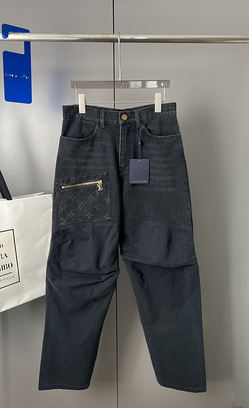 ルイヴィトン ステッチプリントデニムオーバーオール