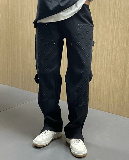 ルイヴィトン 秋冬 新しい重工業デニムワークパンツ