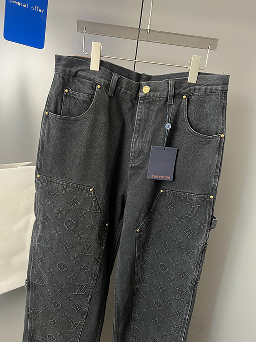 ルイヴィトン 秋冬 新しい重工業デニムワークパンツ