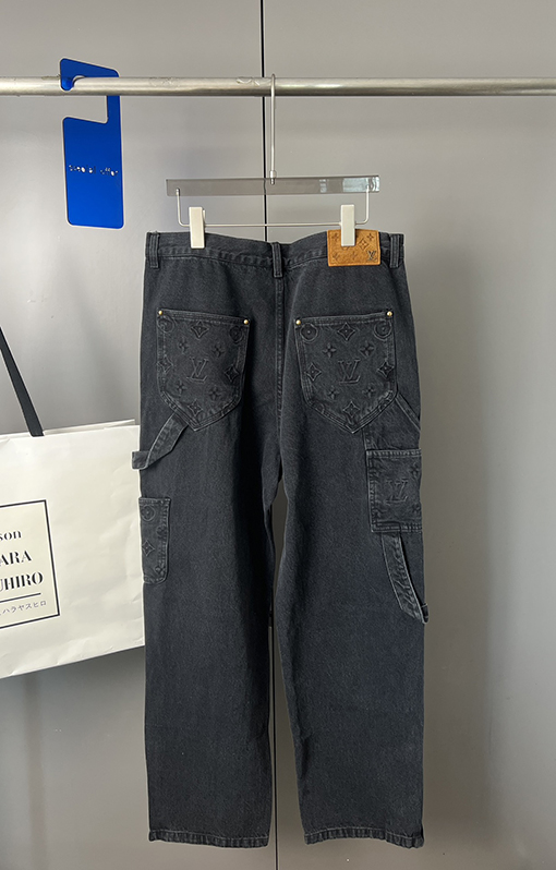 ルイヴィトン 秋冬 新しい重工業デニムワークパンツ
