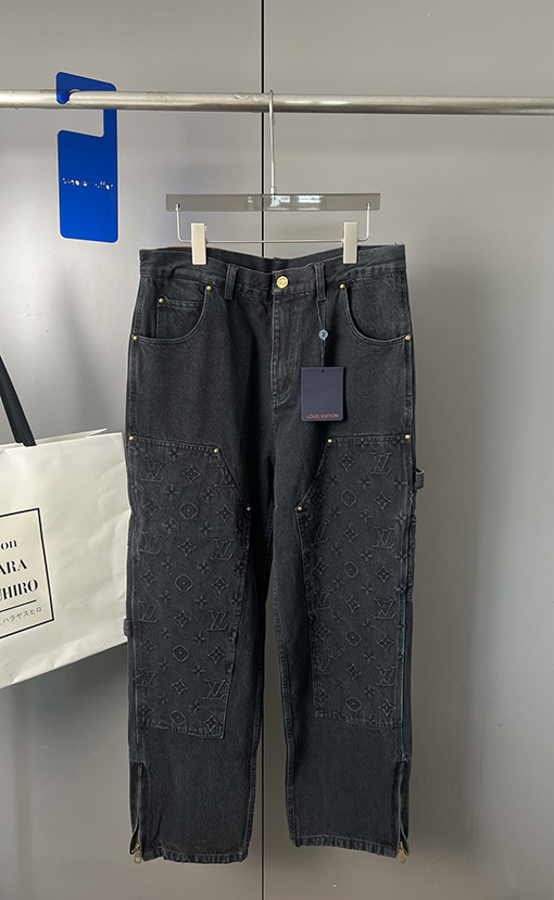 ルイヴィトン 秋冬 新しい重工業デニムワークパンツ
