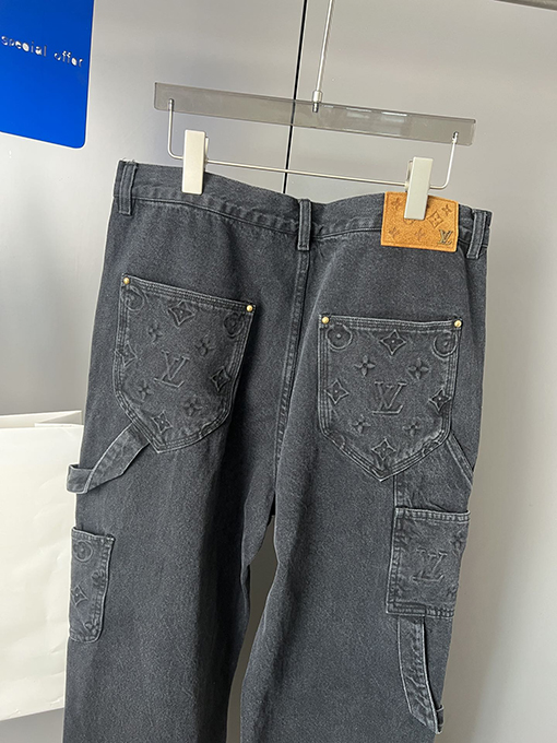 ルイヴィトン 秋冬 新しい重工業デニムワークパンツ