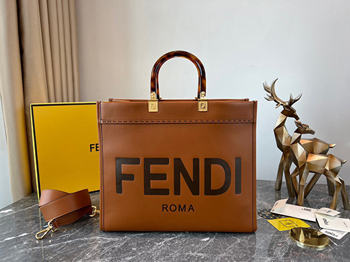 フェンディ サンシャインレザートートバッグ FENDI ROMA   35x17x31cm