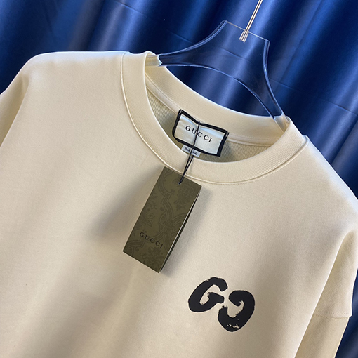 グッチ プリント GGロゴ入りラウンドネックスウェット