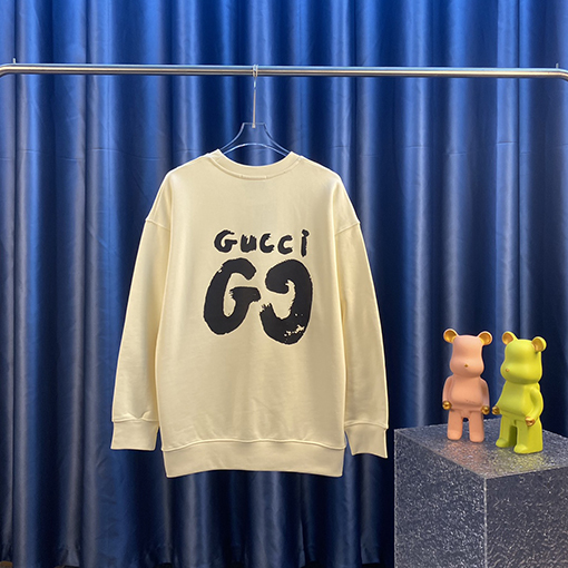 グッチ プリント GGロゴ入りラウンドネックスウェット