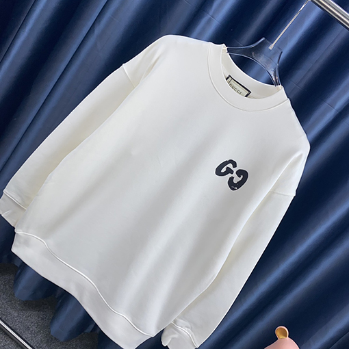 グッチ プリント GGロゴ入りラウンドネックスウェット