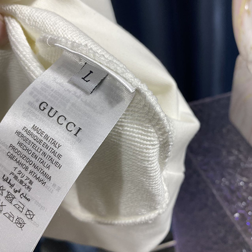 グッチ プリント GGロゴ入りラウンドネックスウェット