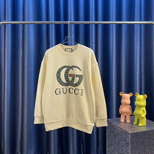 グッチ プリント プリントラウンドネックパーカー