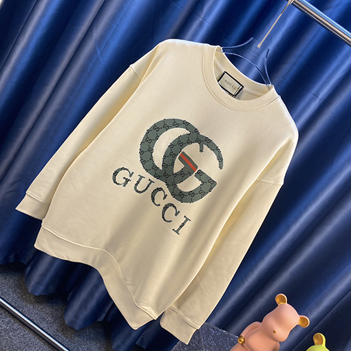 グッチ プリント プリントラウンドネックパーカー