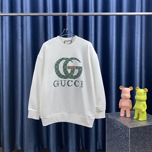 グッチ プリント プリントラウンドネックパーカー