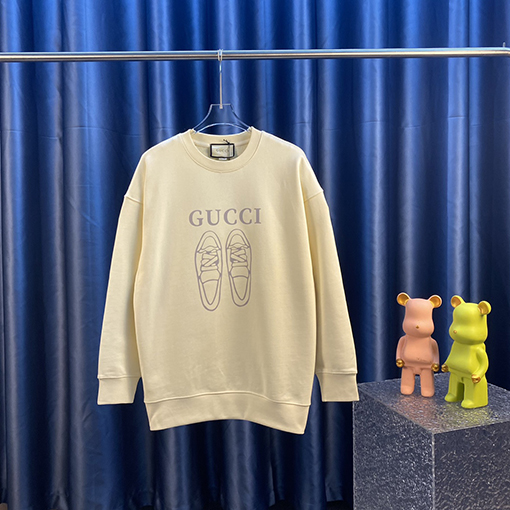 グッチ  アルファベットプリントクルーネックパーカー