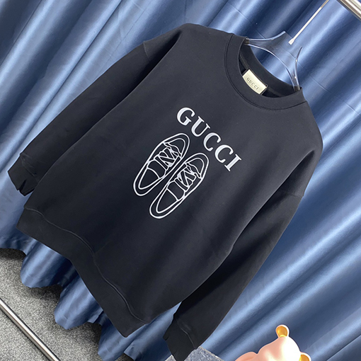 グッチ  アルファベットプリントクルーネックパーカー