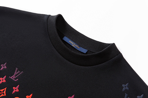 ルイヴィトン 24 ssグラデーション刺繍 スウェット長袖 Tシャツ