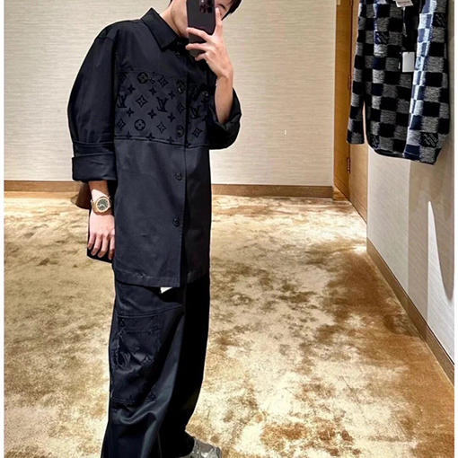 ルイヴィトン 23 FWベルベットプリントワークパンツ