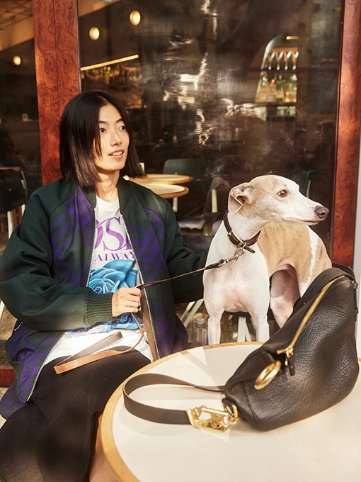 バーバリー ダブルフェイスエンボス ロングスリーブスタンドカラーコート