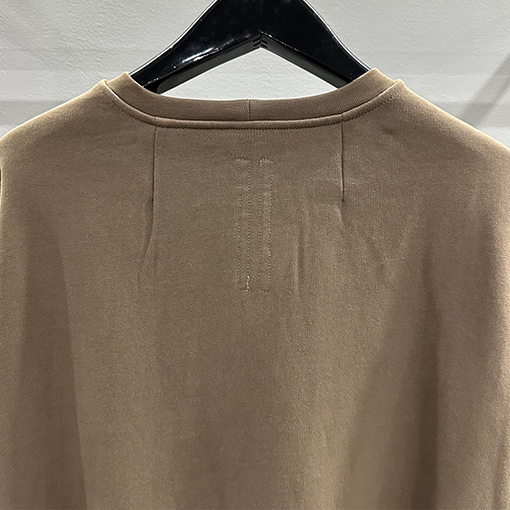 リックオウエンス ラウンド パッチ 起毛 長袖 スウェットTシャツ