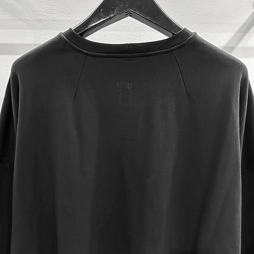 リックオウエンス ラウンド パッチ 起毛 長袖 スウェットTシャツ