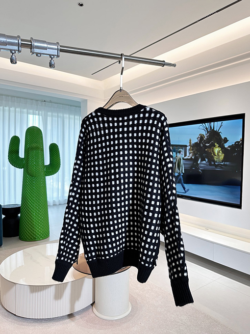 ディオール 秋冬 新しいワッフルジッパーセーター