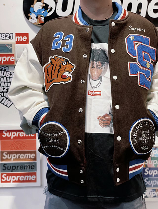 シュプリーム TIGER VARSITY JACKETウールジャケット