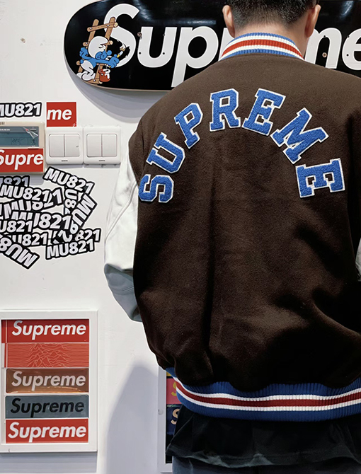 シュプリーム TIGER VARSITY JACKETウールジャケット