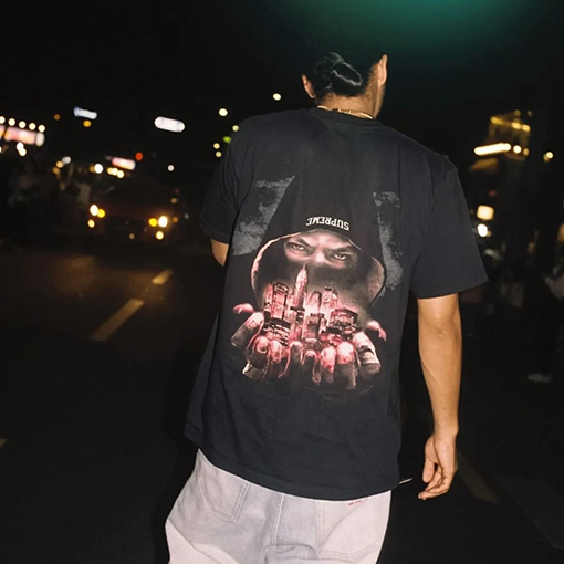 シュプリームコピー FW23 WEEK7 柄プリント半袖Tシャツ