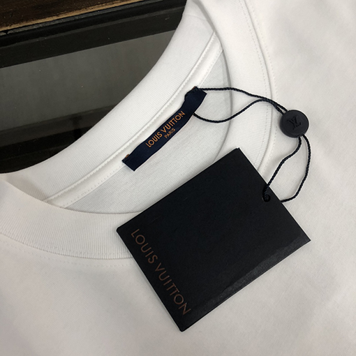ルイヴィトン コットンカップルラウンドネック半袖Tシャツ