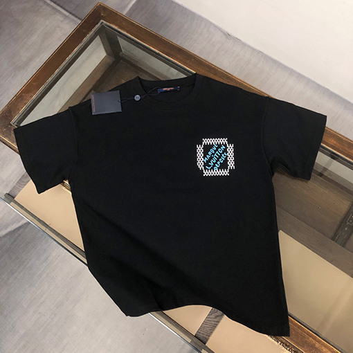 ルイヴィトン コットン ラウンドネックの半袖Tシャツ