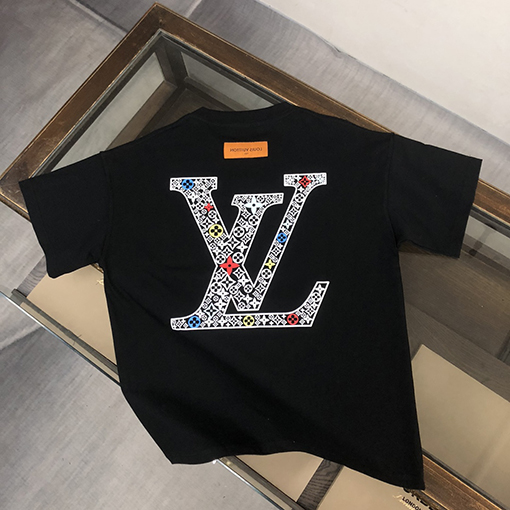 ルイヴィトン コットン ラウンドネックの半袖Tシャツ
