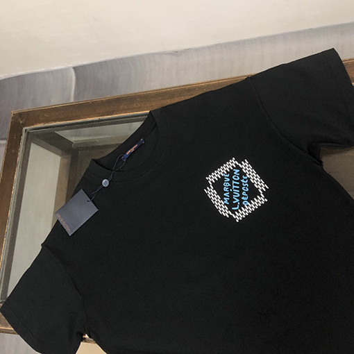 ルイヴィトン コットン ラウンドネックの半袖Tシャツ