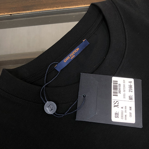 ルイヴィトン コットン ラウンドネックの半袖Tシャツ