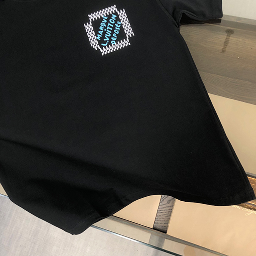 ルイヴィトン コットン ラウンドネックの半袖Tシャツ